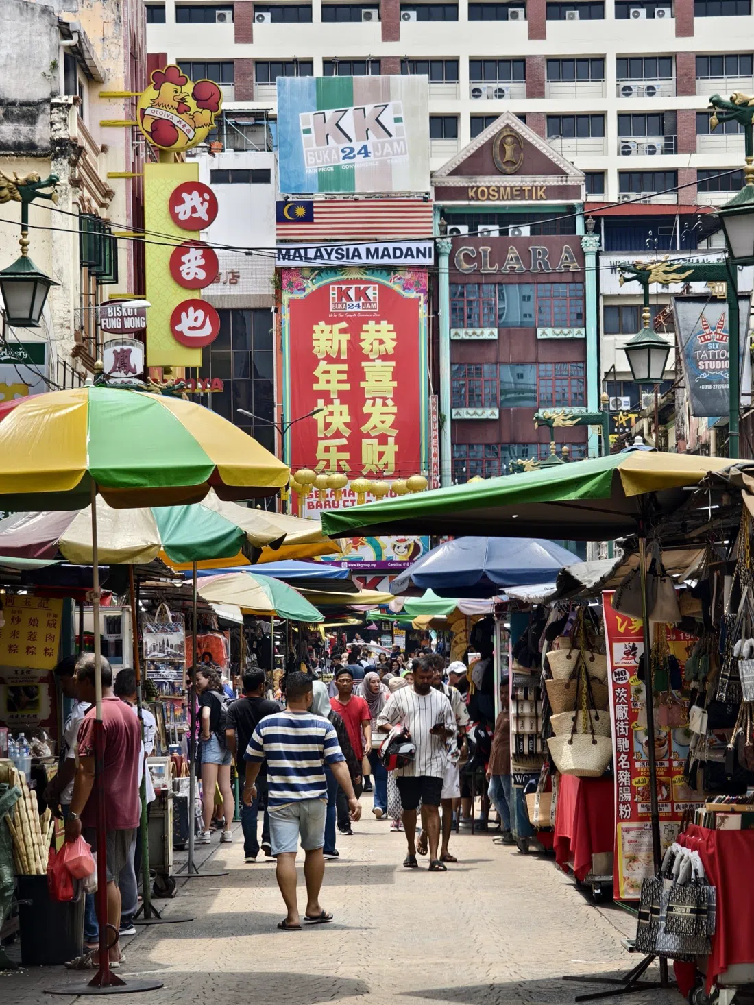 Petaling Street (Chinatown) nattmarked, Kuala Lumpur